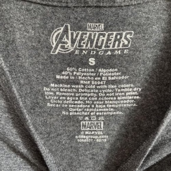 Marvel Avengers Endgame Thanos Short Sleeve Graphic T-Shirt Size Adult Small - Picture 7 of 7
